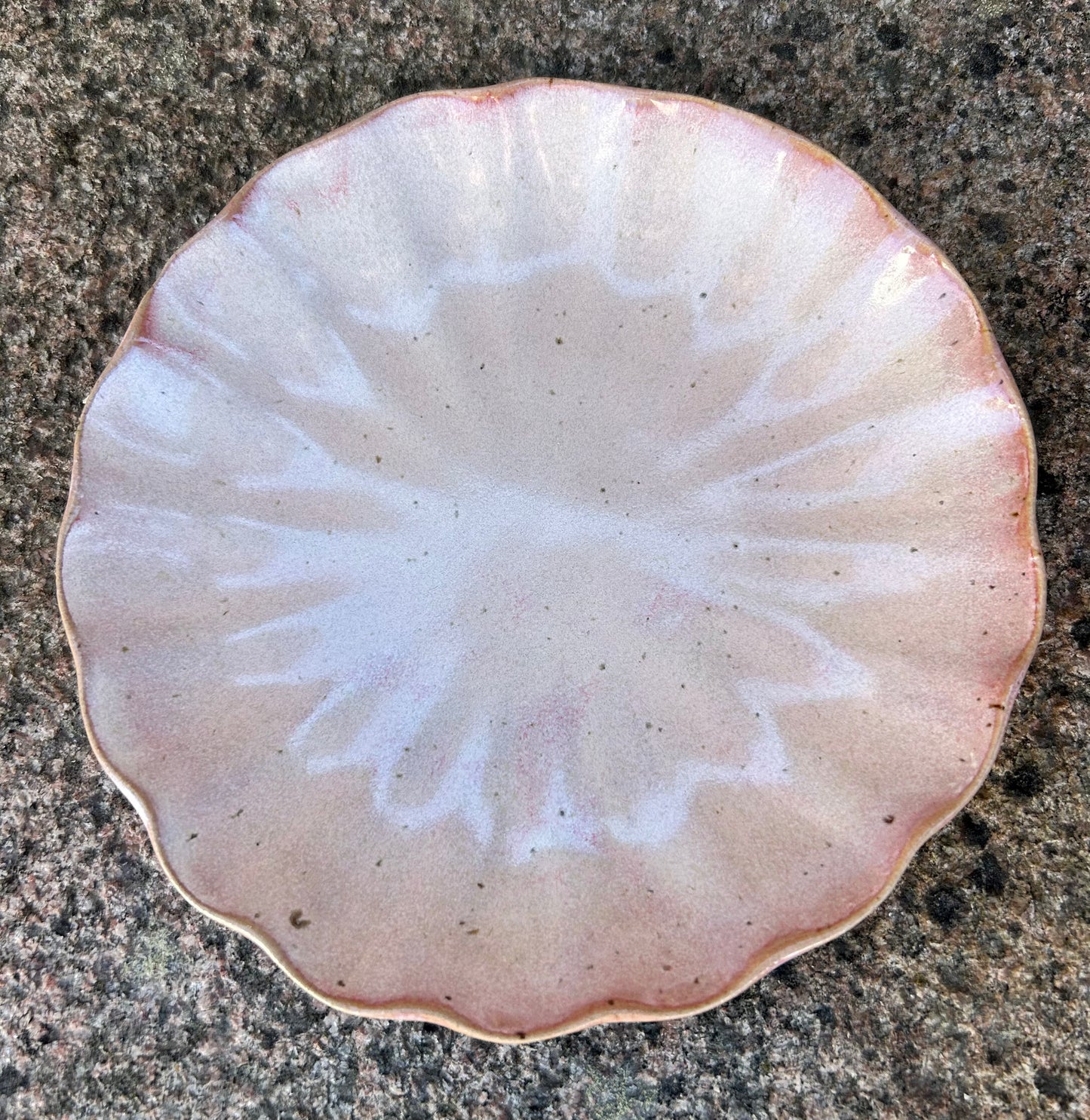 Tallrik Blomma mellanstor rosa