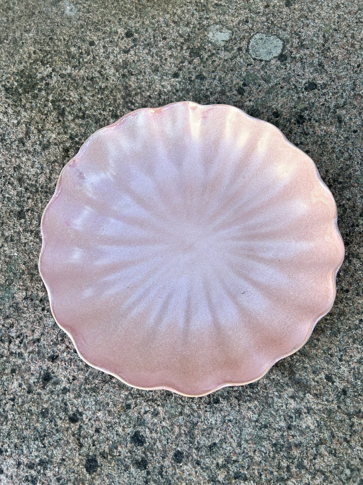 Djup tallrik Blomma stor rosa