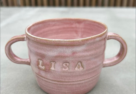 Barnmugg med namn rosa